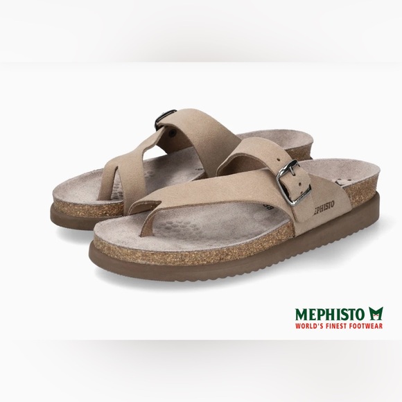 Mephisto warm grey Helen classic sandals - Picture 2 of 10